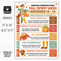 fall spirit week flyer